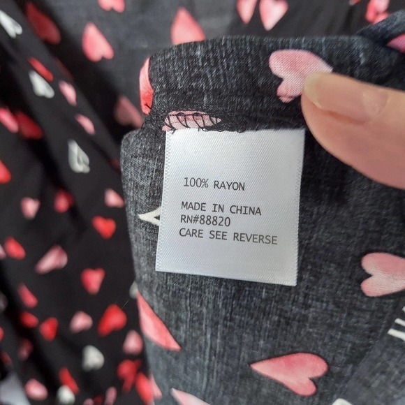 Rachel Rachel Roy Heart Blouse, Long Sleeves, Size M - Picture 3 of 7